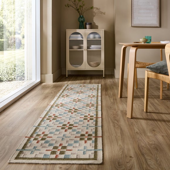 Awen Check Wool Blend Runner