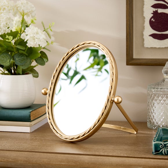 Twisted Frame Oval Dressing Table Mirror