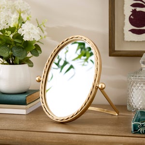 Twisted Frame Oval Dressing Table Mirror