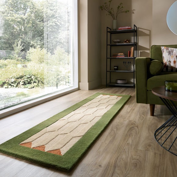 Mara Chevron Border Wool Runner