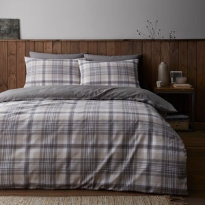 Oakley Woven Check 100 Cotton Duvet Cover & Pillowcase Set