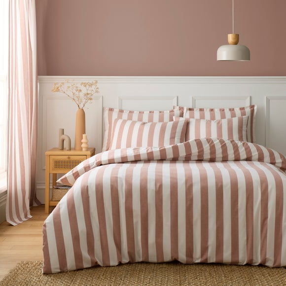 View Beatrice Woven Stripe 100 Cotton Duvet Cover & Pillowcase Set View Beatrice Woven Stripe 100 Cotton Duvet Cover & Pillowcase Set