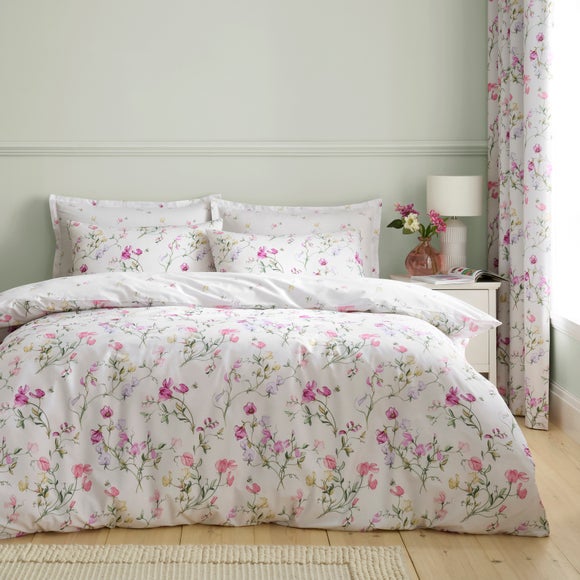 Raya Sweetpea Polycotton Duvet Cover & Pillowcase Set