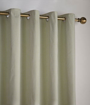 Sydney Gingham Polycotton Blackout Eyelet Curtains