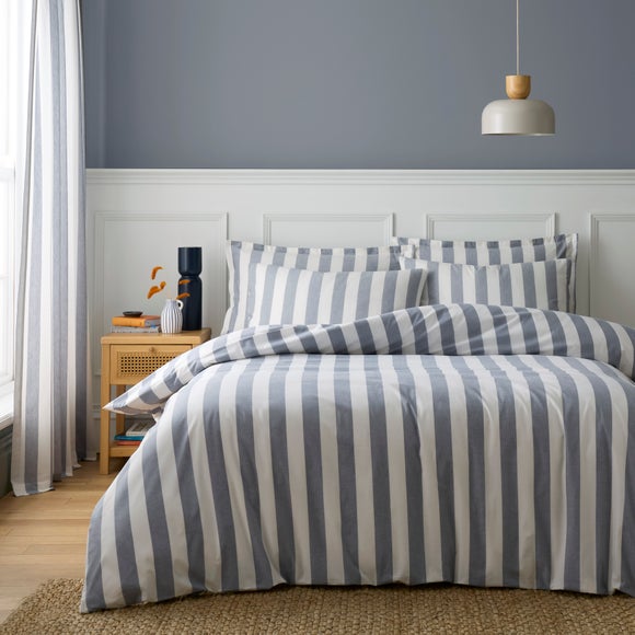 Beatrice Woven Stripe 100% Cotton Duvet Cover & Pillowcase Set