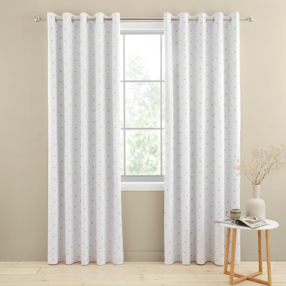 Photo 2 of Polka Dot Polycotton Blackout Eyelet Curtains Photo 2 of Polka Dot Polycotton Blackout Eyelet Curtains