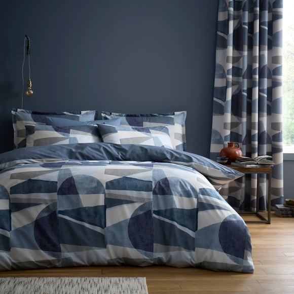 Bronte Geo Polycotton Duvet Cover & Pillowcase Set