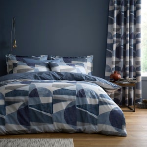 Bronte Geo Polycotton Duvet Cover & Pillowcase Set