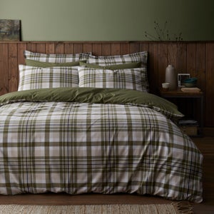 Oakley Woven Check 100 Cotton Duvet Cover & Pillowcase Set