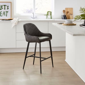 Hudson Bar Stool- Faux Leather