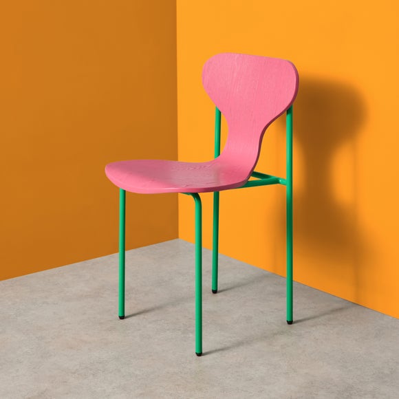 Yinka Ilori Pink and Green Two Tone Dining Chair