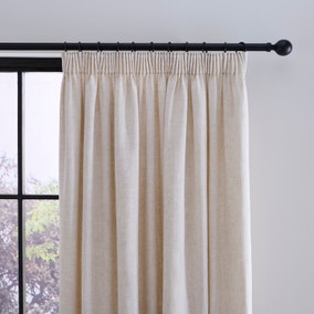 Linen Blend Pencil Pleat Curtains