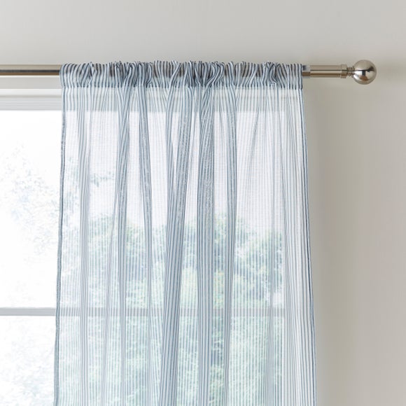 Ticking Stripe Slot Top Voile