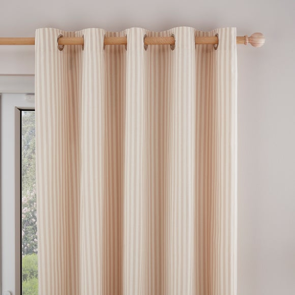 Linford Stripe Unlined Eyelet Curtains