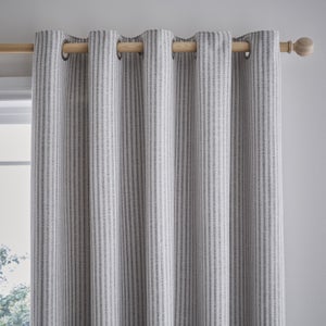 Churchgate Herringbone Stripe Eyelet Curtains