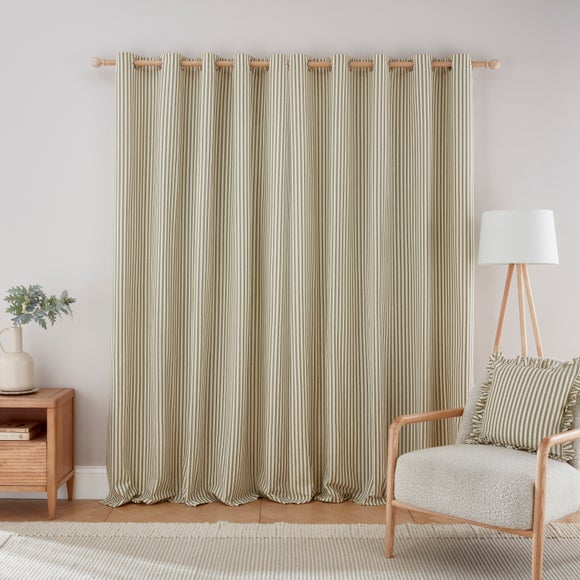 Photo 4 of Linford Stripe Unlined Eyelet Curtains Photo 4 of Linford Stripe Unlined Eyelet Curtains