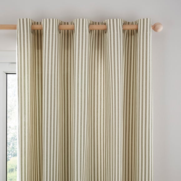 Linford Stripe Unlined Eyelet Curtains