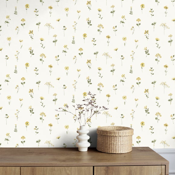 Pressed Flowers Wallpaper