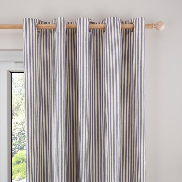 Linford Stripe Unlined Eyelet Curtains