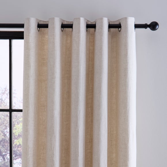 Linen Blend Eyelet Curtains