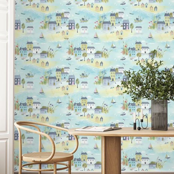 Coastal Town Wallpaper