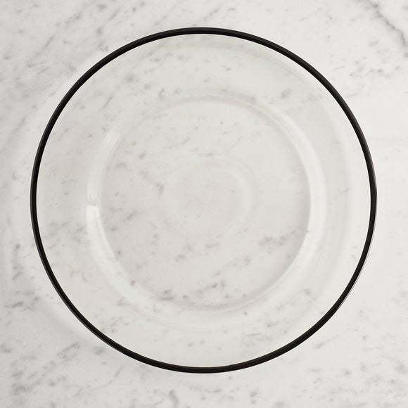 Glass Black Rim Charger Plate