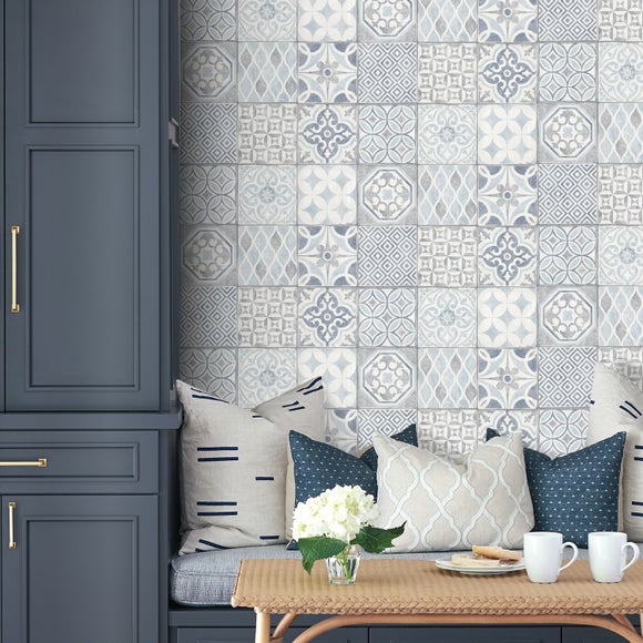 Patterned Tile Wallpaper