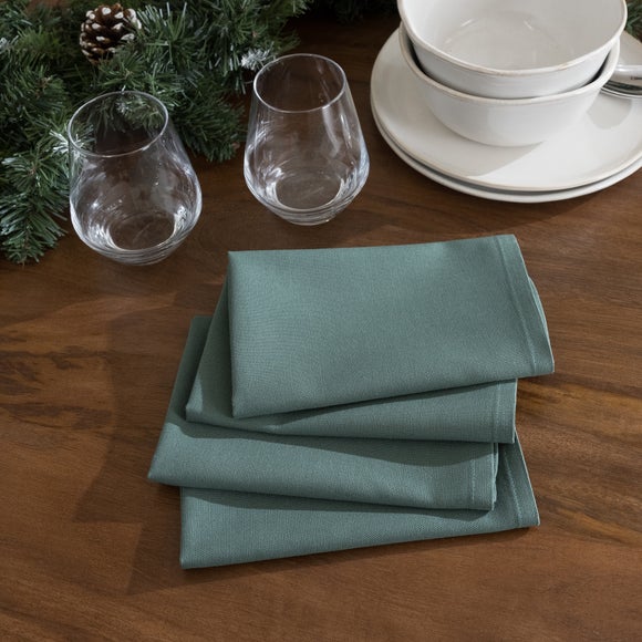 Pack of 4 Forest Green Napkins