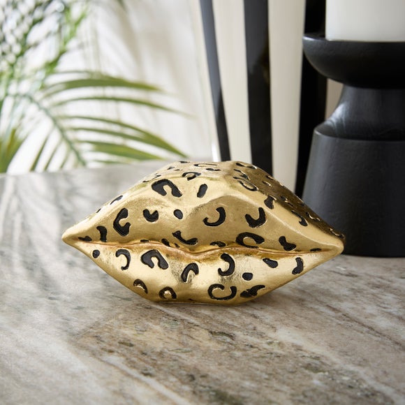 Leopard Print Lips Ornament