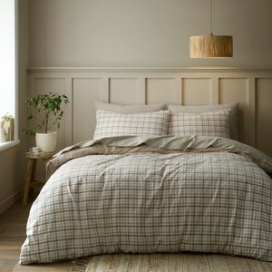 Lynmouth Check 100 Cotton Duvet Cover & Pillowcase Set