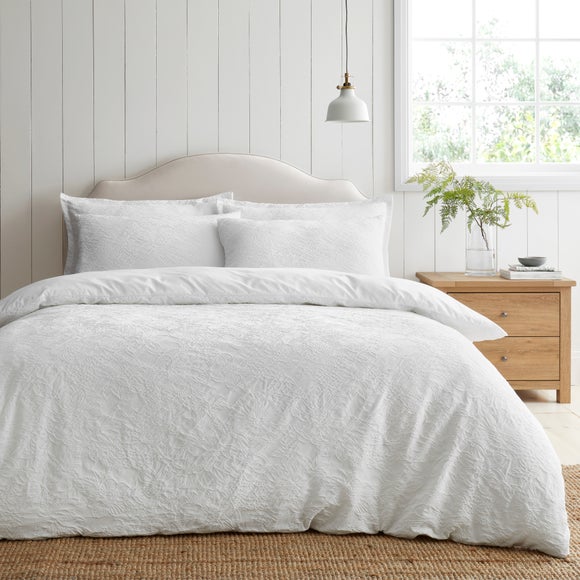 Aurora Floral Jacquard Duvet Cover & Pillowcase Set