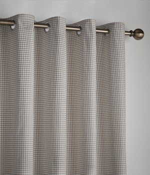 Sydney Gingham Polycotton Blackout Eyelet Curtains