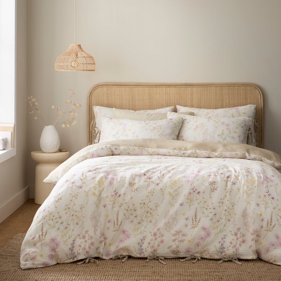 Lucia Floral Muslin 100% Cotton Duvet Cover & Pillowcase Set