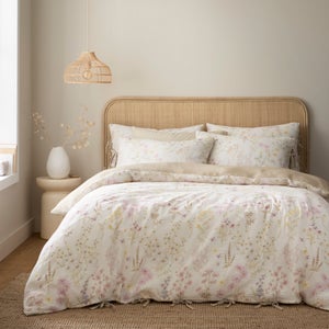 Lucia Floral Muslin 100 Cotton Duvet Cover & Pillowcase Set