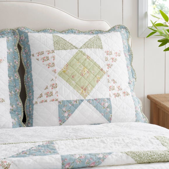 Florence Patchwork 100% Cotton Continental Pillowcase