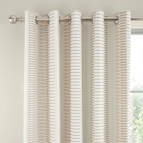 Kenton Stripe Blackout Eyelet Curtains