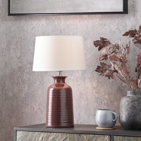 Pacific Lifestyle Helka Ribbed Reactive Glaze Table Lamp