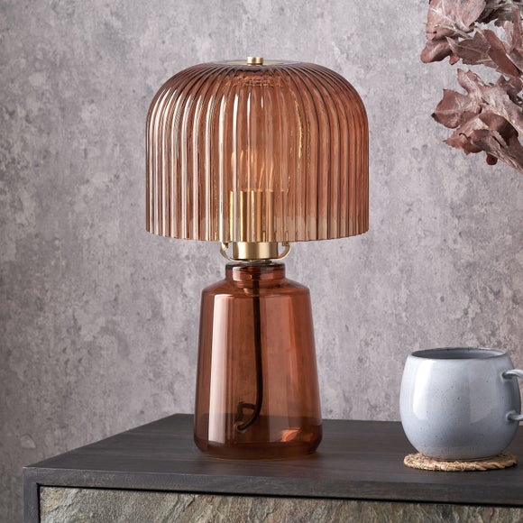 View Pacific Lifestyle Zandra Retro Ribbed Table Lamp View Pacific Lifestyle Zandra Retro Ribbed Table Lamp