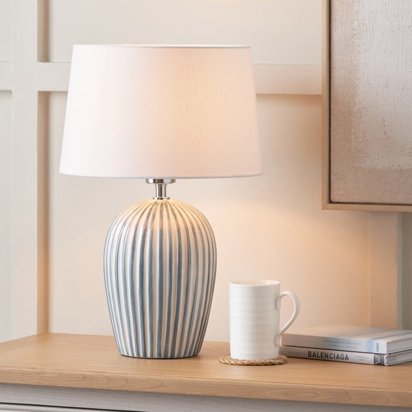 Photo of pacific lifestyle cannes striped table lamp