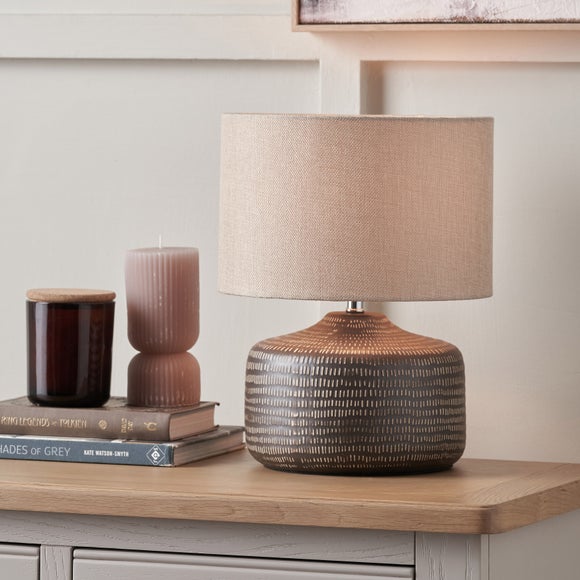 Pacific Lifestyle Kai Textured Round Table Lamp