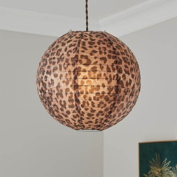 View Leopard Print Easy Fit Round Pendant Shade View Leopard Print Easy Fit Round Pendant Shade