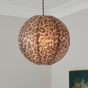 Leopard Print Easy Fit Round Pendant Shade