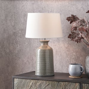 Pacific Lifestyle Helka Ribbed Reactive Glaze Table Lamp
