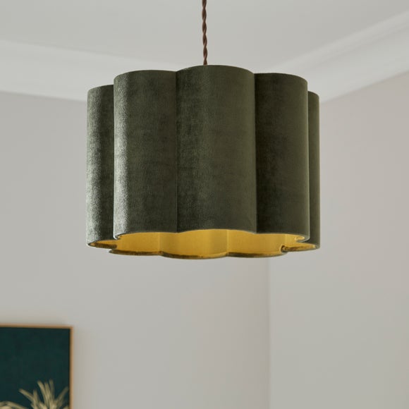 Alex Pleated Velvet Easy Fit Drum Lamp Shade