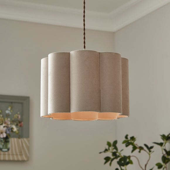 Alex Pleated Velvet Easy Fit Drum Lamp Shade