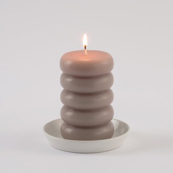 View Unscented Rib Shaped Pillar Candle View Unscented Rib Shaped Pillar Candle