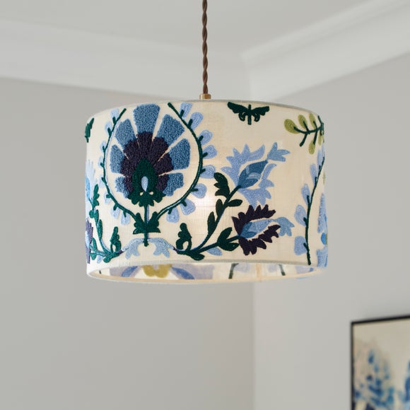 Hani Embroidered Easy Fit Drum Lamp Shade