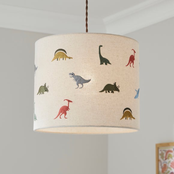Embroidered Dinosaur Easy Fit Lamp Shade