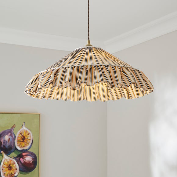 Stripe Ruffle Easy Fit Lamp Shade