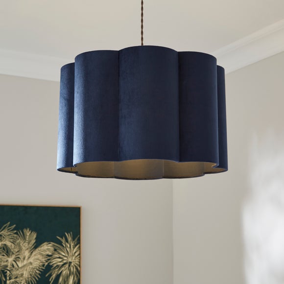 Alex Pleated Velvet Easy Fit Drum Lamp Shade